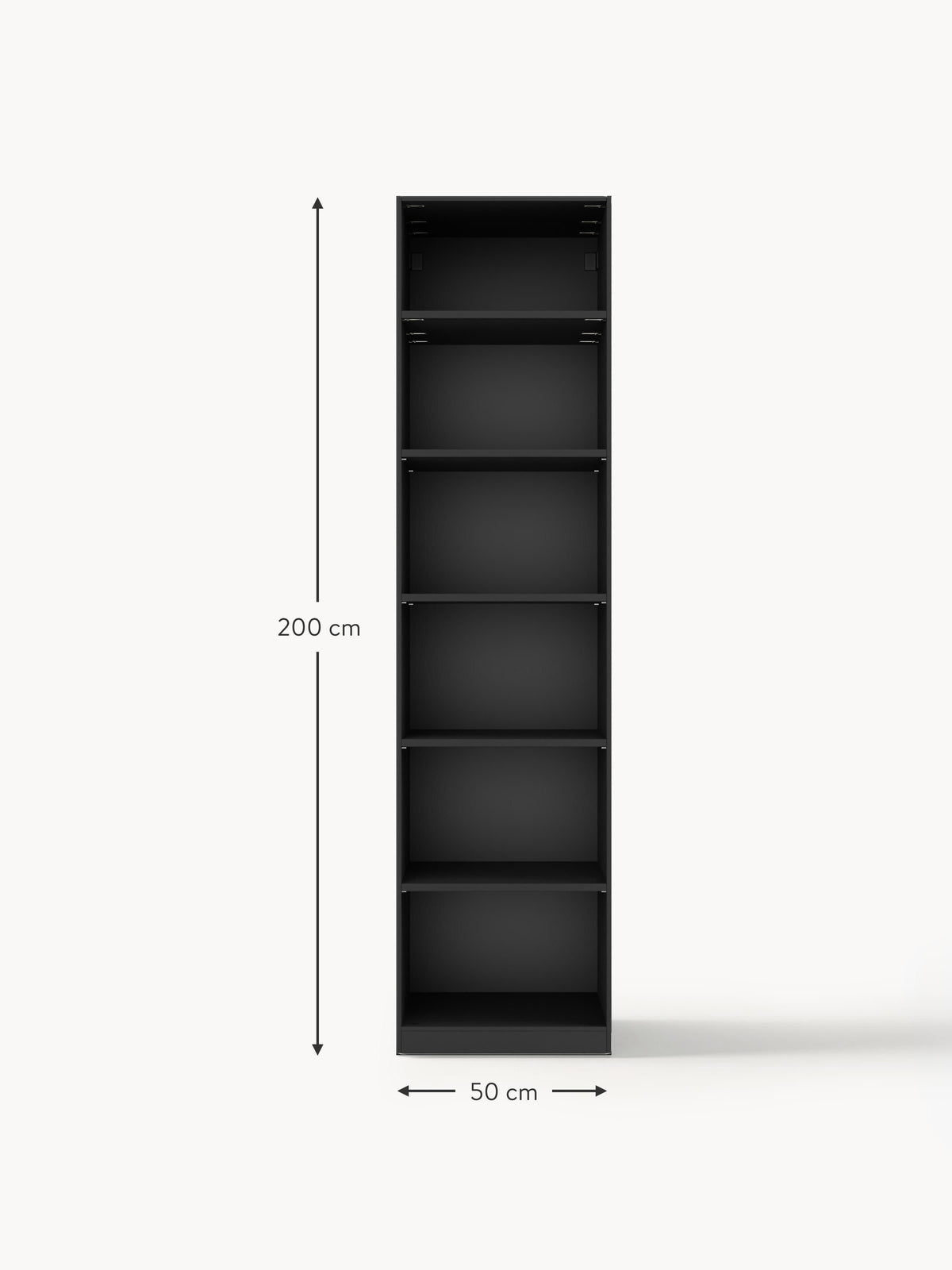 Jeanne Modular Hinged Door Wardrobe, 50 cm Wide, in various sizes