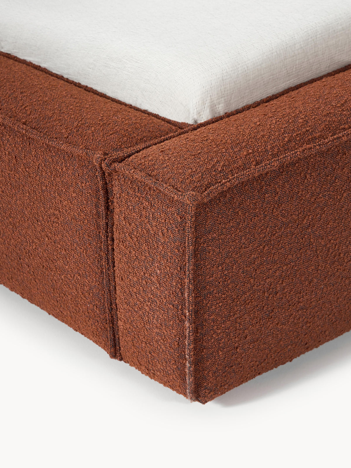 Lennon Upholstered Bouclé Bed with Storage Space