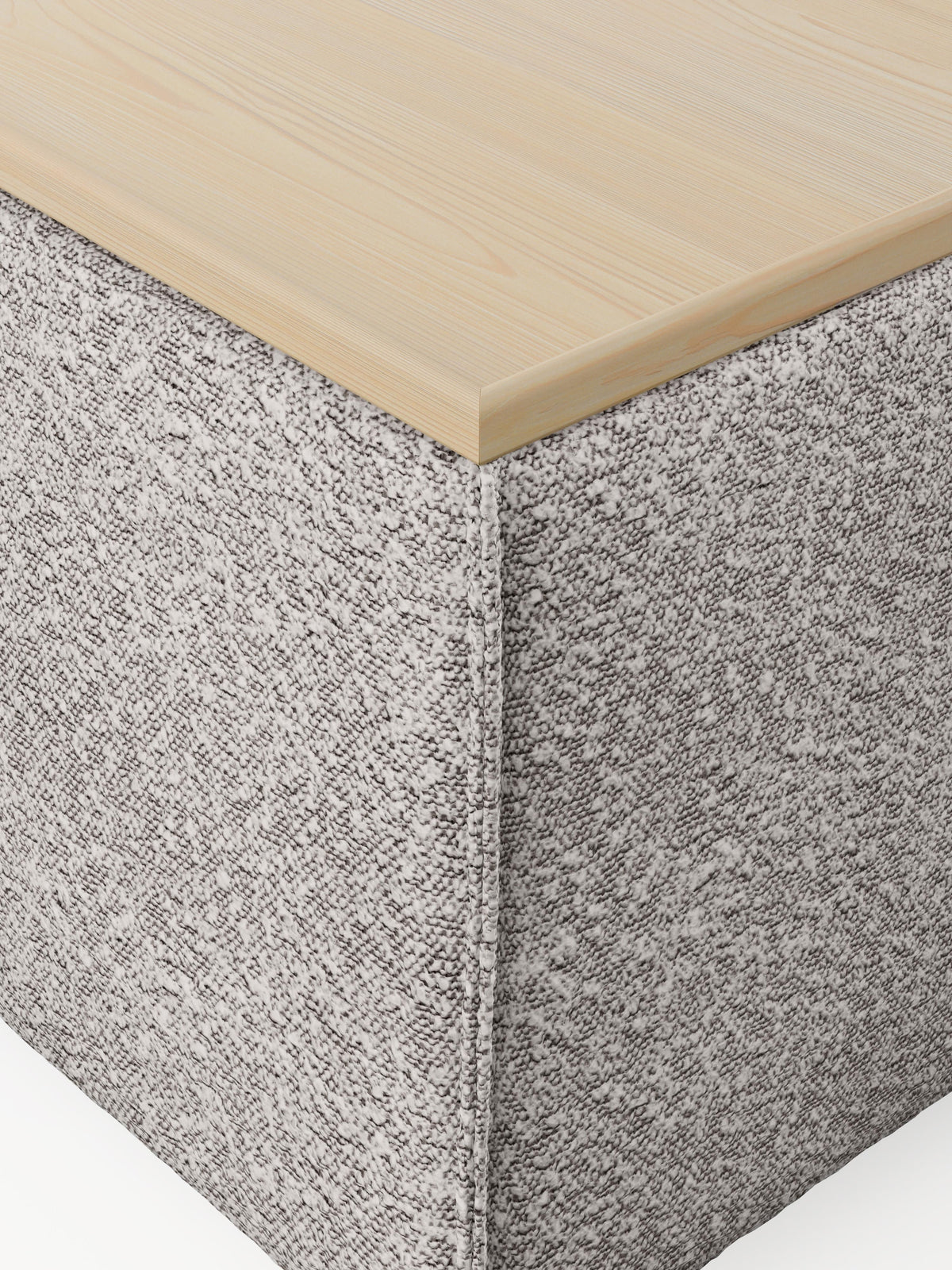 Lennon Bouclé Ottoman with Storage