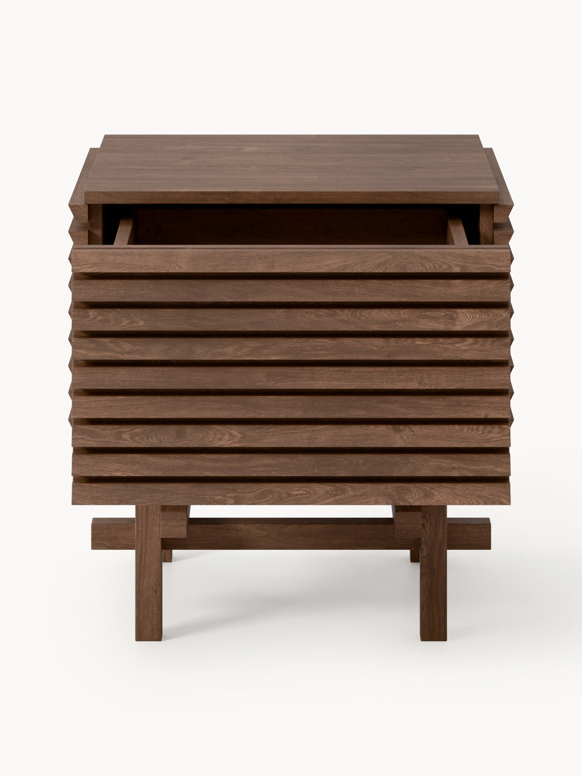 Pierce Oak Wood Bedside Table