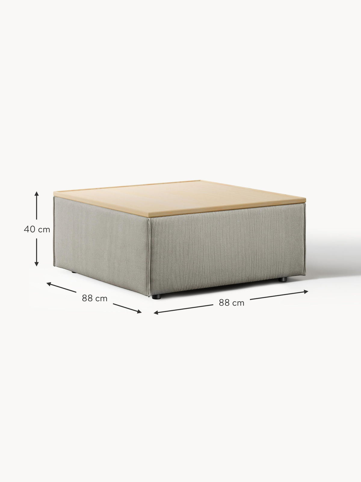 Lennon Corduroy Ottoman with Storage