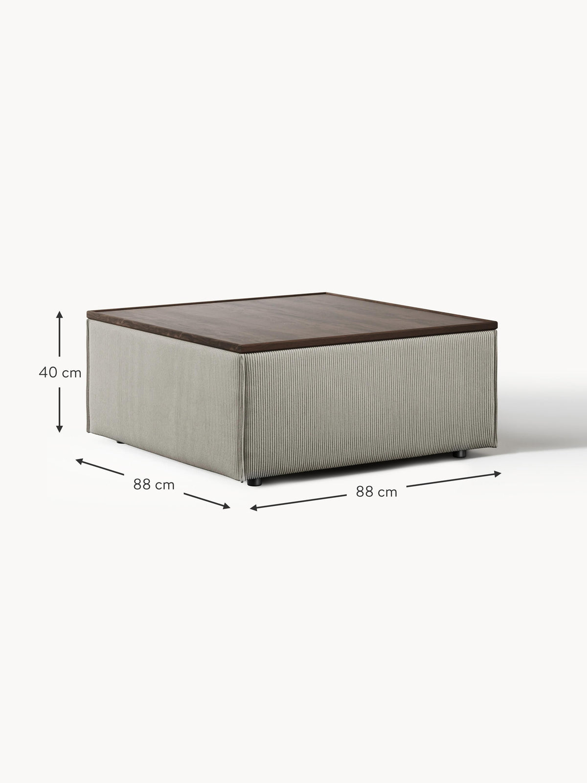 Lennon Corduroy Ottoman with Storage