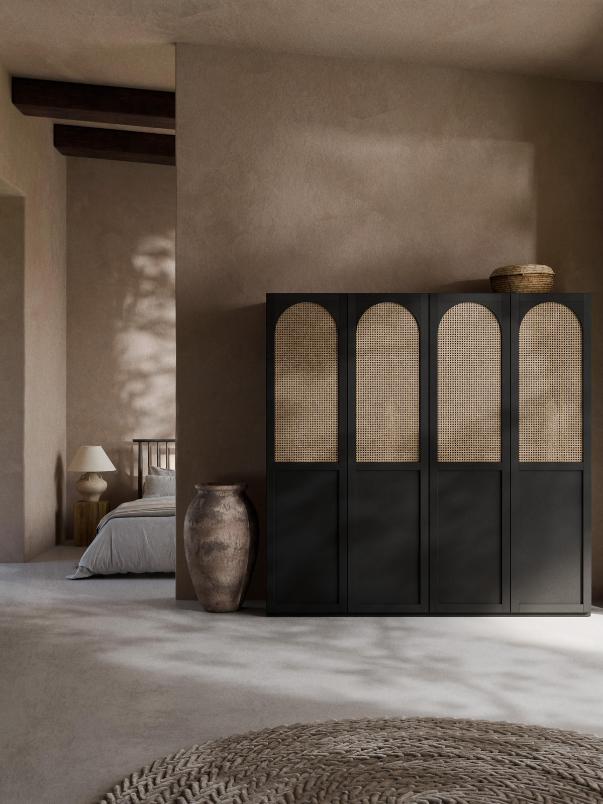 Jeanne Modular Hinged Door Wardrobe, 200 cm Wide, in various sizes