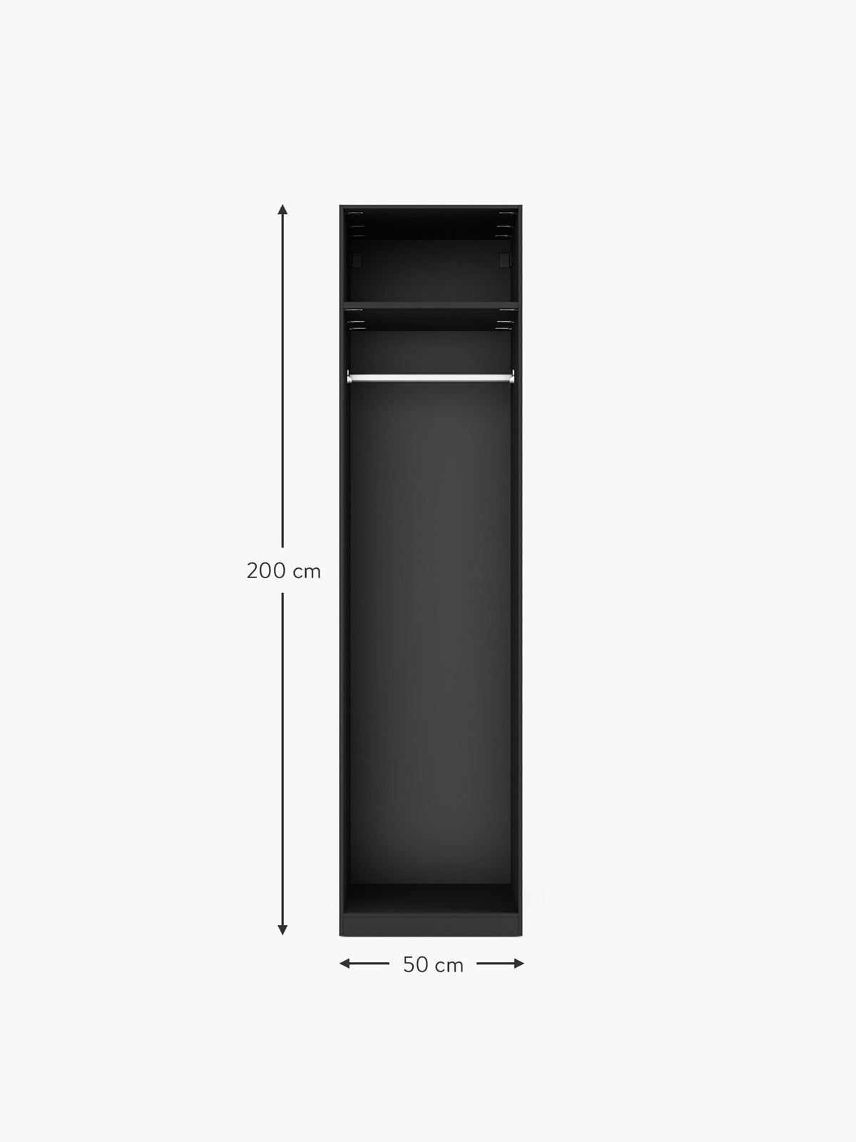 Simone Modular Revolving Door Wardrobe, 50 cm Wide, in various sizes