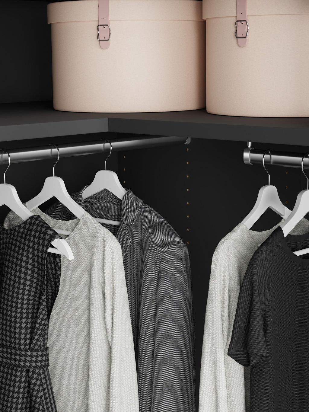Simone Modular Corner Wardrobe, 215 cm Wide, in various sizes
