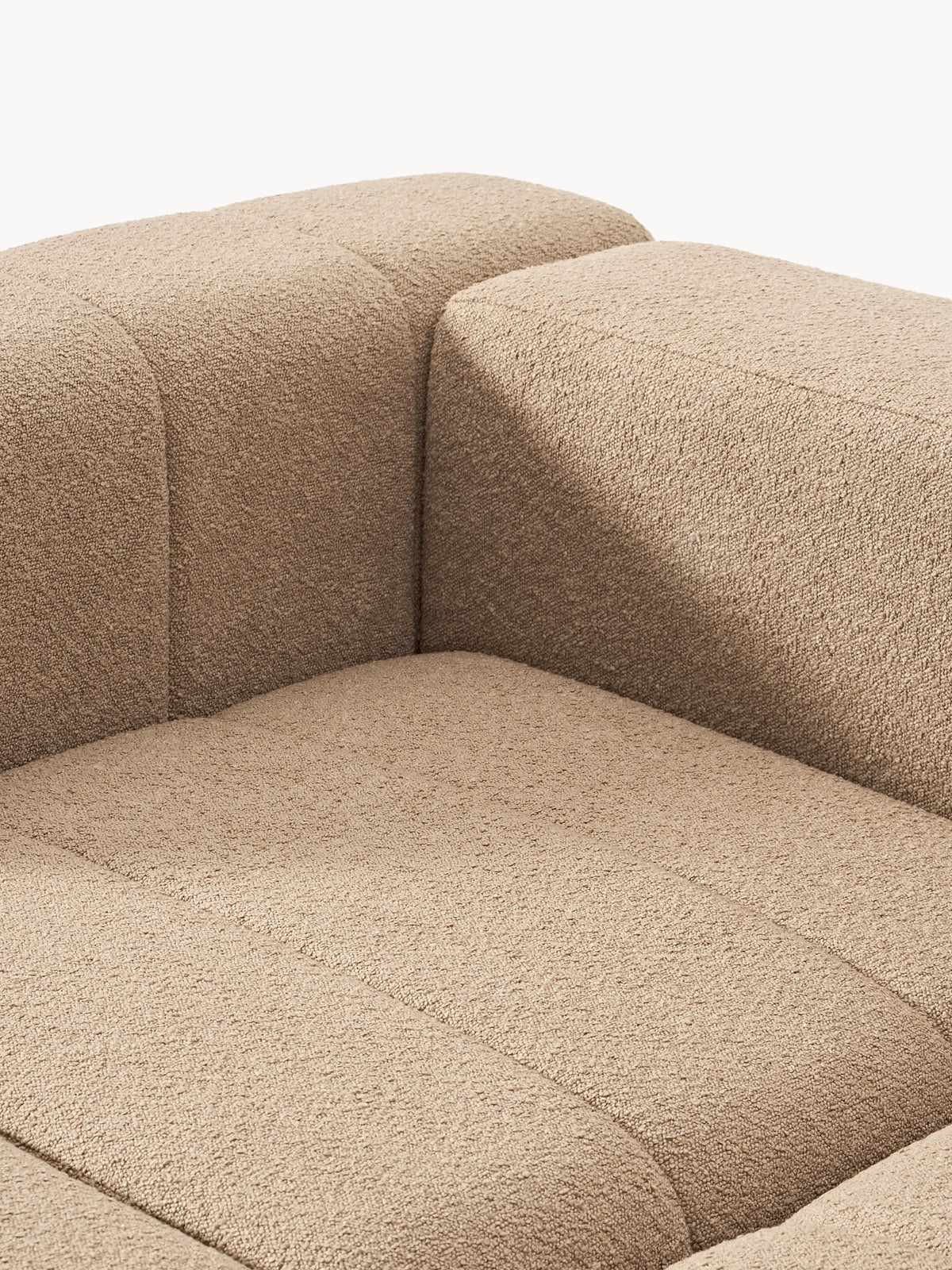 Lena Bouclé Modular Sofa (4-seater) with Ottoman (left/right)