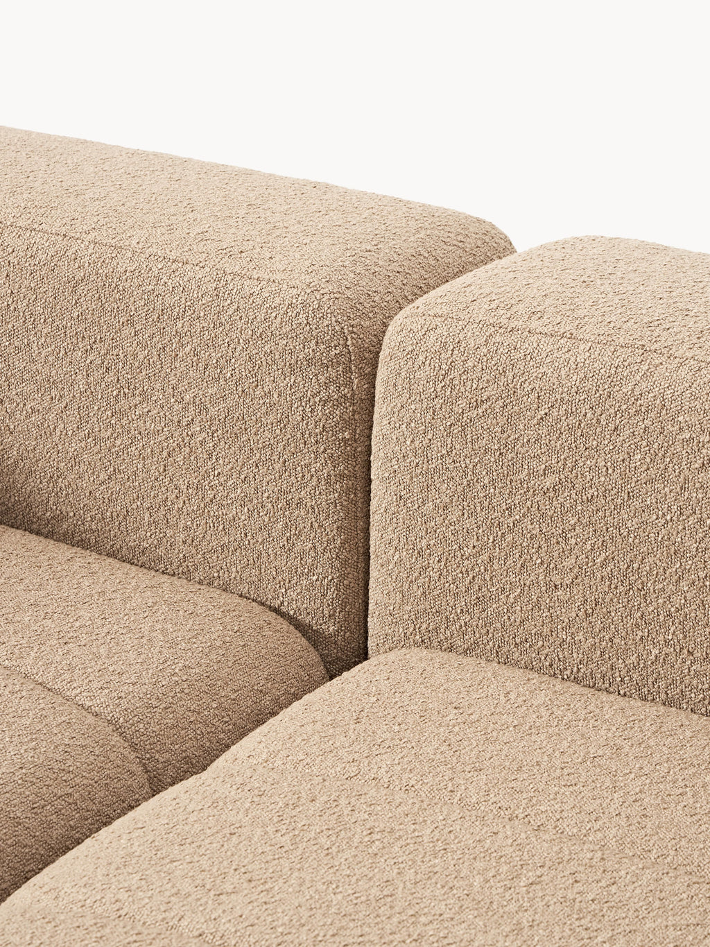 Lena Bouclé Modular Sofa (4-seater) with Ottoman (left/right)