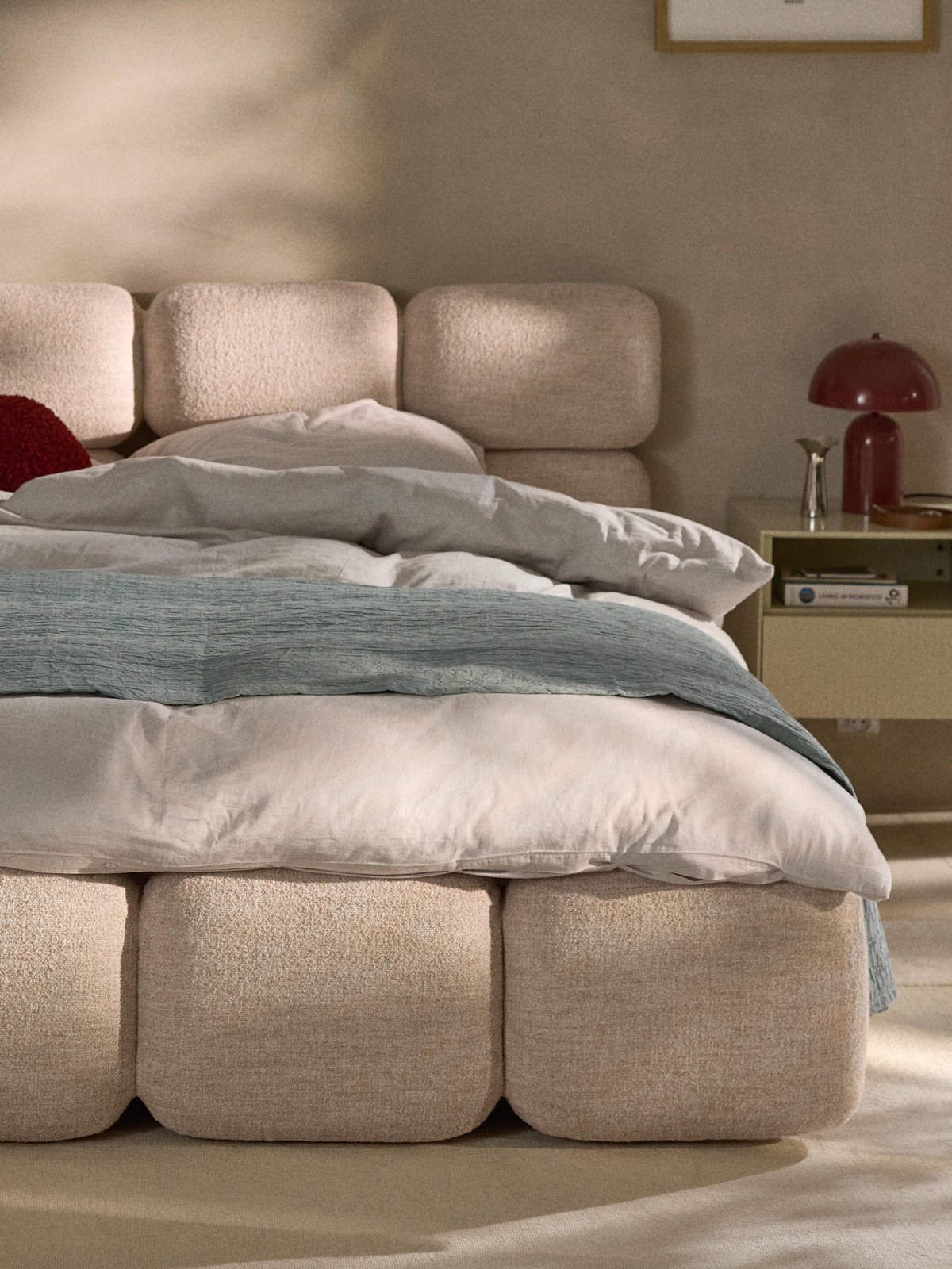 Tayla Upholstered Bouclé Bed