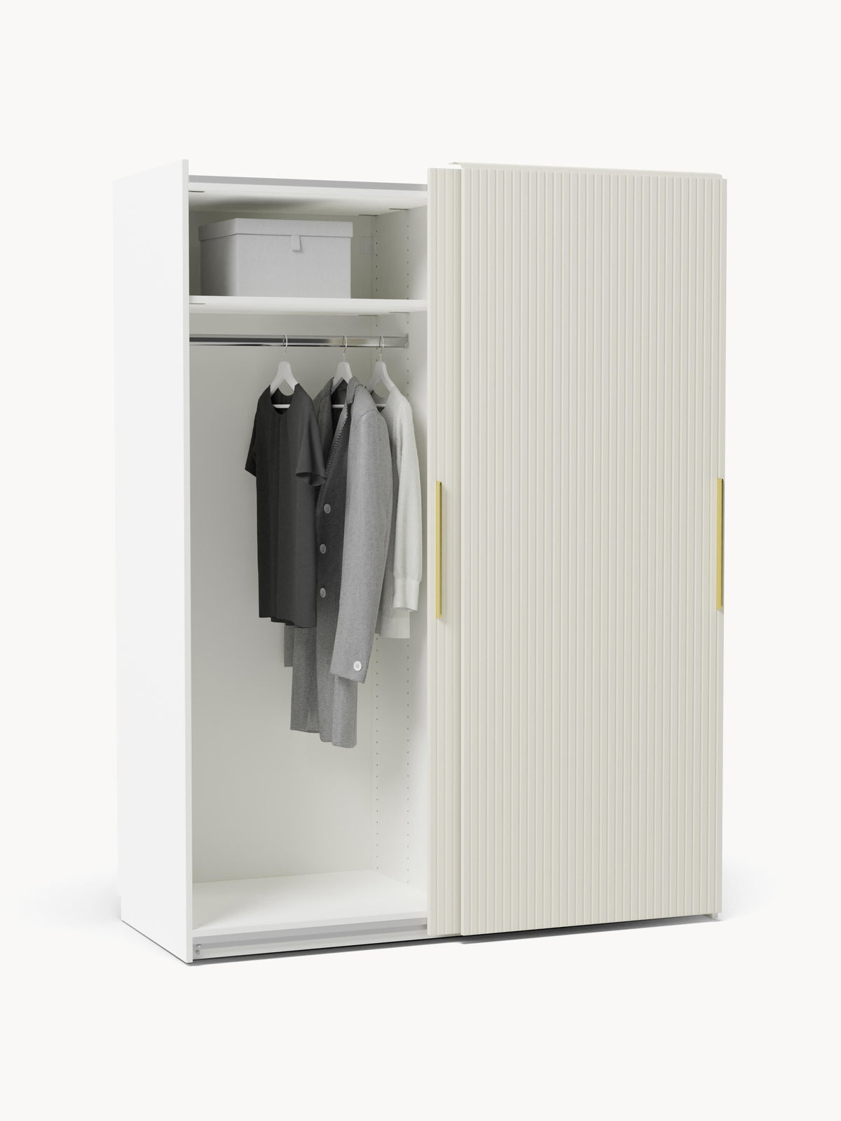 Simone Modular Sliding Door Wardrobe, 150 cm Wide, in various sizes