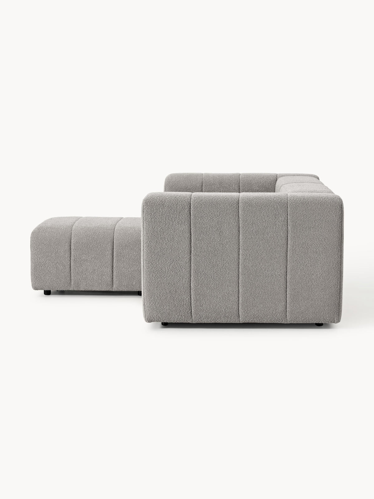 Lena Bouclé Modular Sofa (2-seater) with Ottoman (left/right)