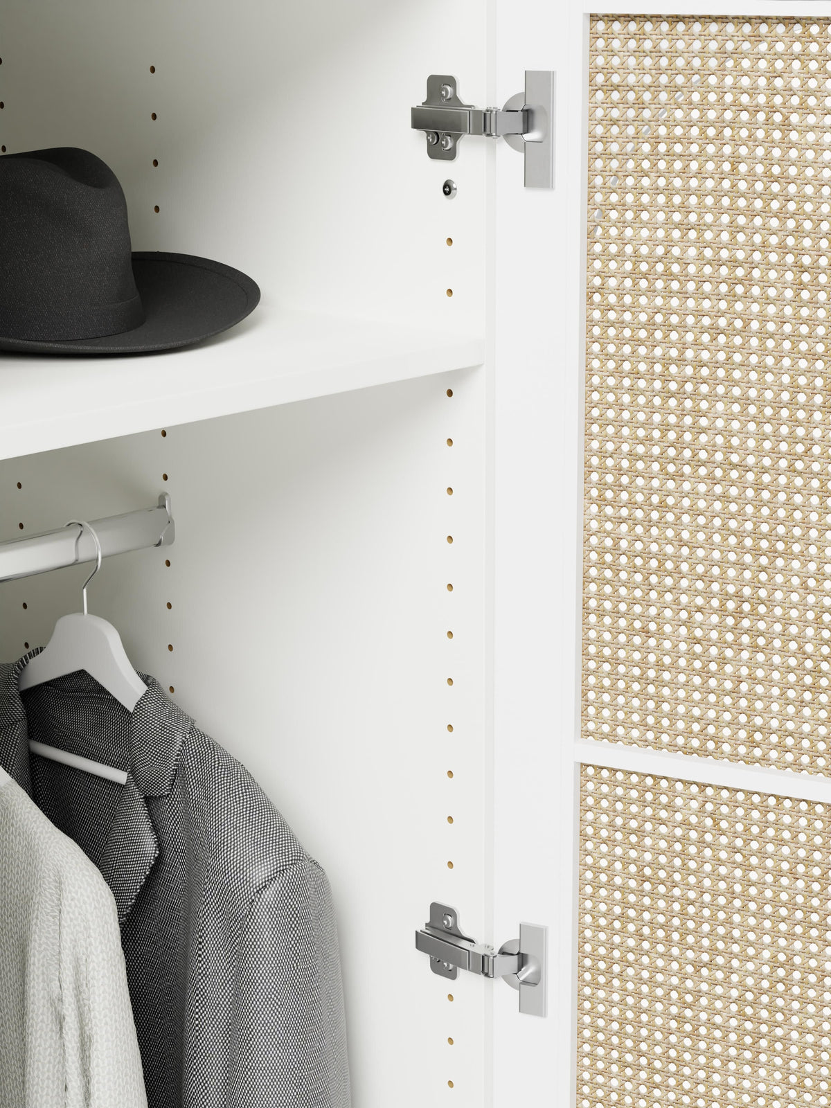 Jeanne Modular Hinged Door Wardrobe, 50 cm Wide, in various sizes