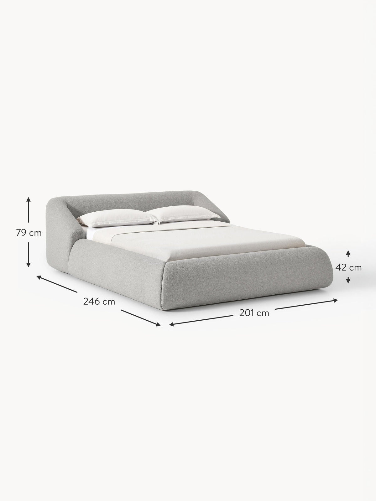Sofia Upholstered Bouclé Bed