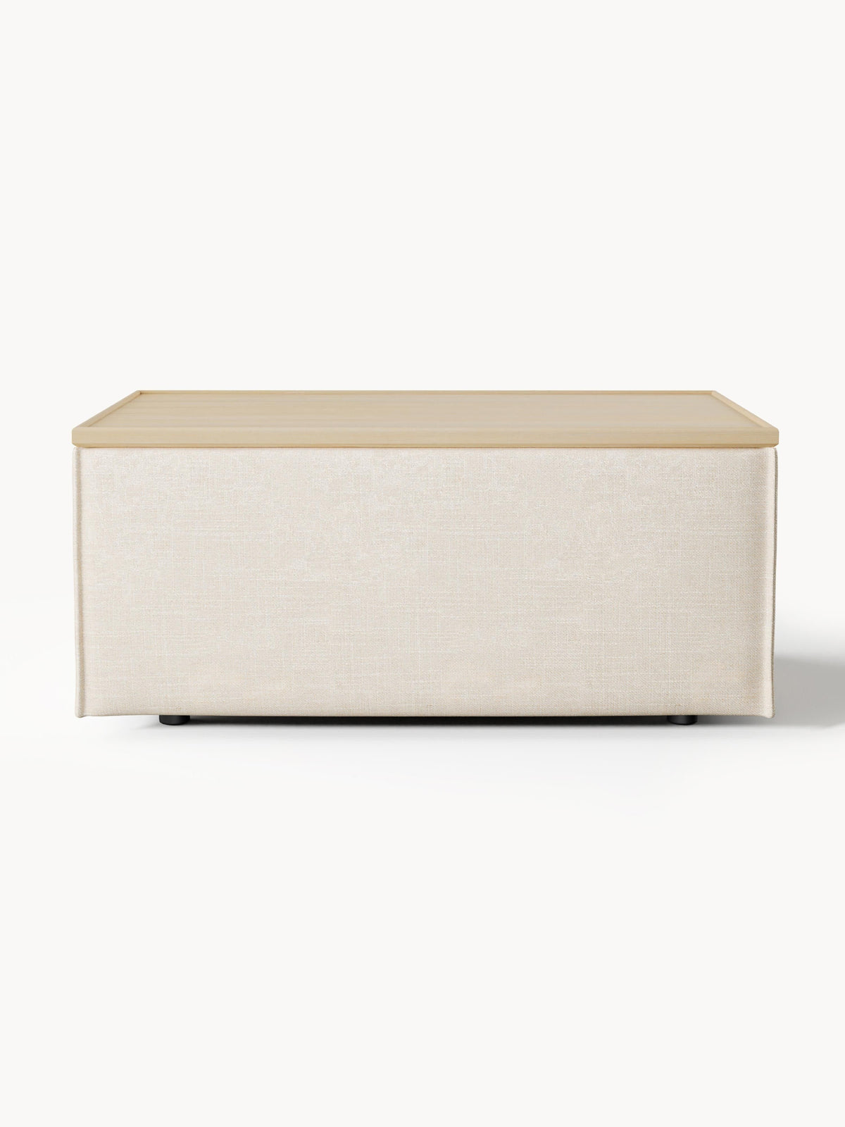 Lennon Linen Blend Ottoman with Storage