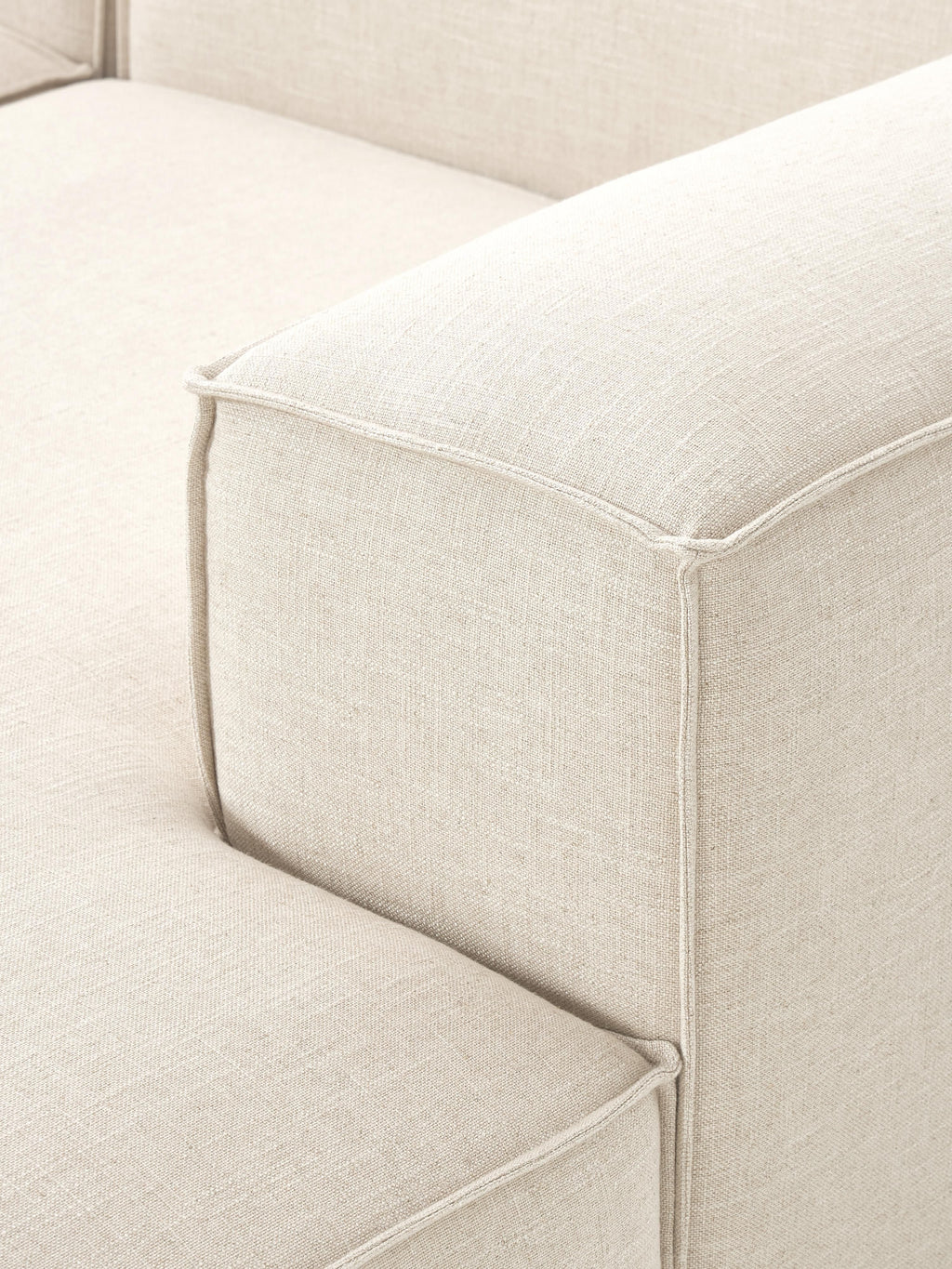 Lennon Linen Blend Modular Corner Sofa (4-seater)