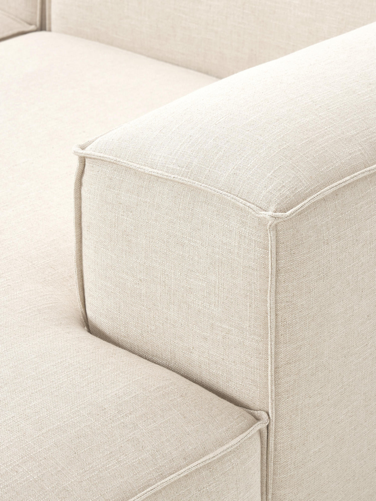 Lennon Linen Blend Modular Corner Sofa (4-seater)