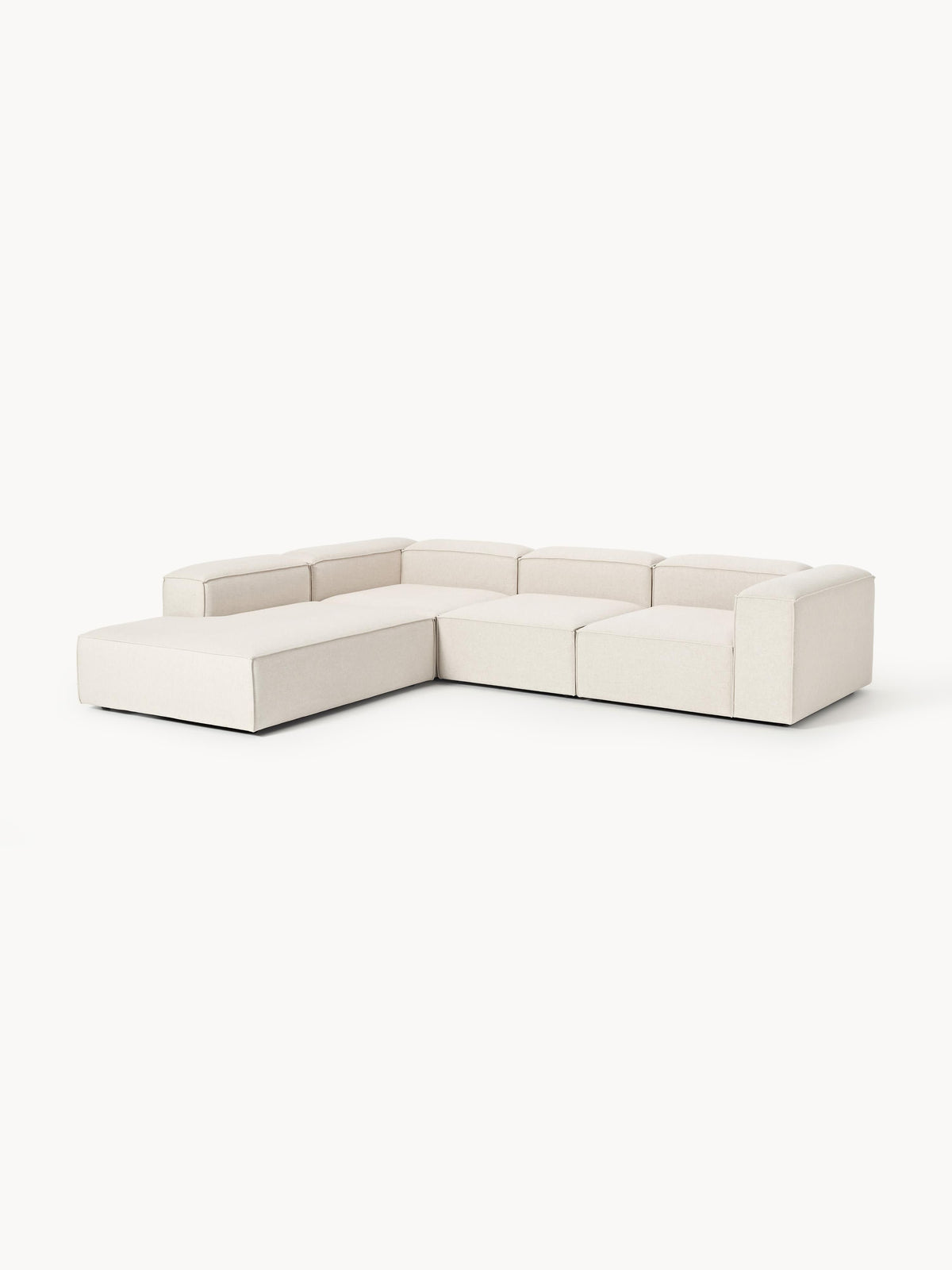 Lennon Linen Blend Modular Corner Sofa (4-seater)