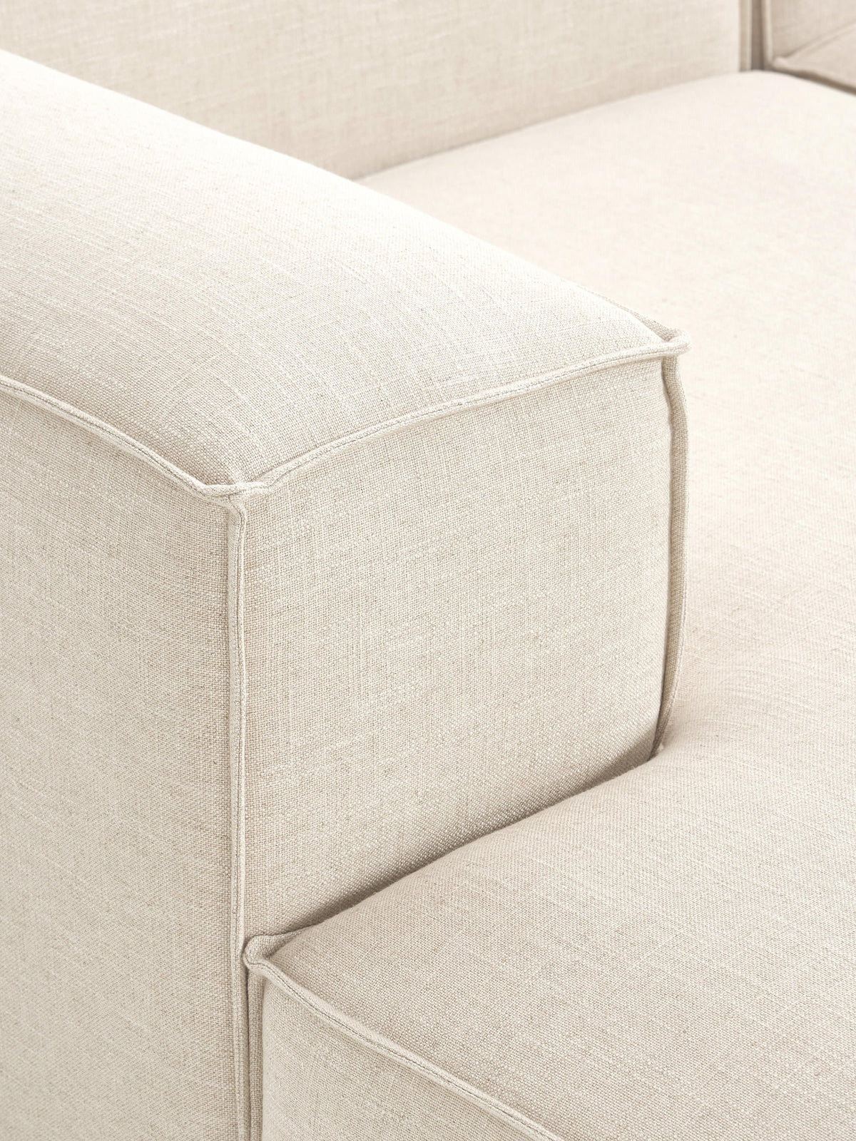 Lennon Linen Blend Modular Corner Sofa (4-seater)