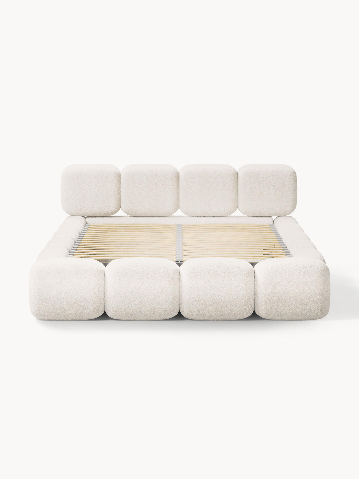 Tayla Upholstered Teddy Bouclé Bed with Storage