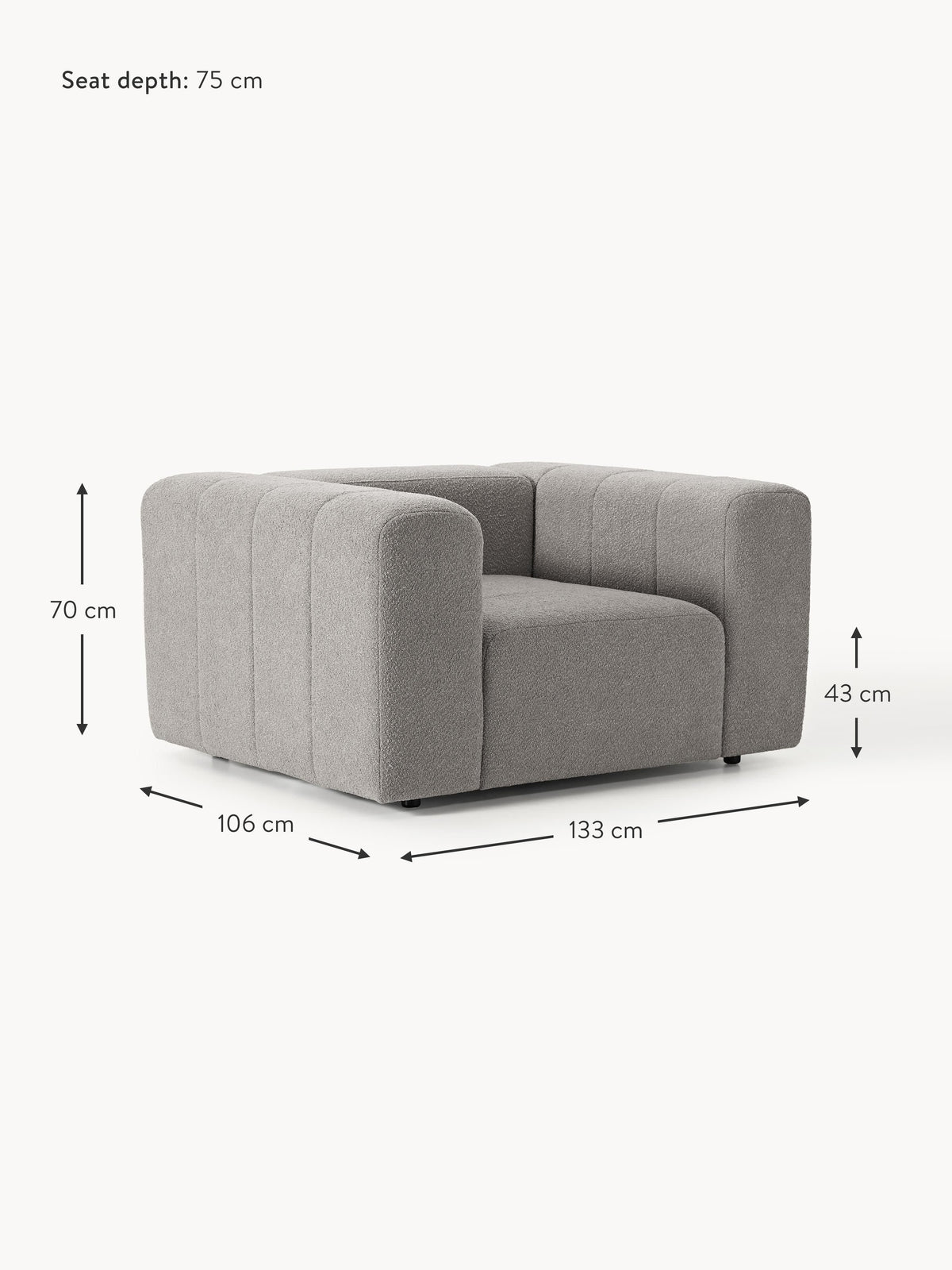 Lena Bouclé Lounge Chair