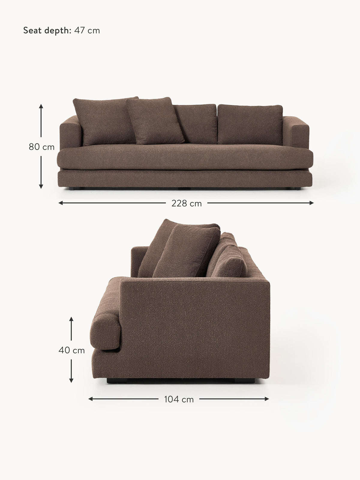 Tribeca Bouclé Sofa (3-seater)