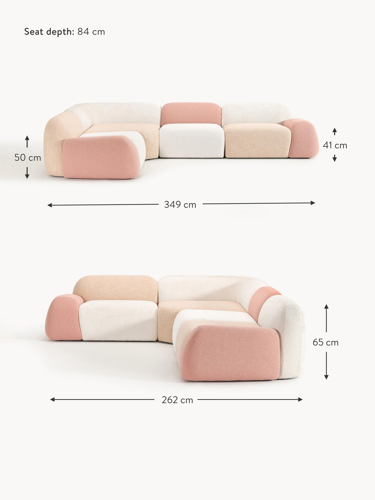 Wolke Modular Corner Sofa (4-seater), Fuorisalone Edition