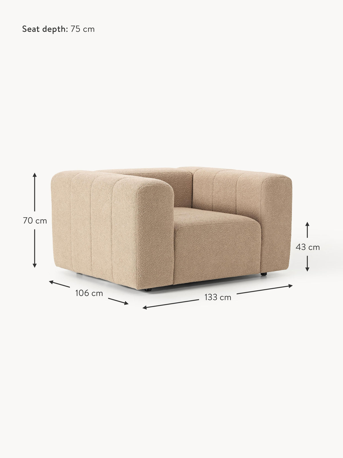 Lena Bouclé Lounge Chair