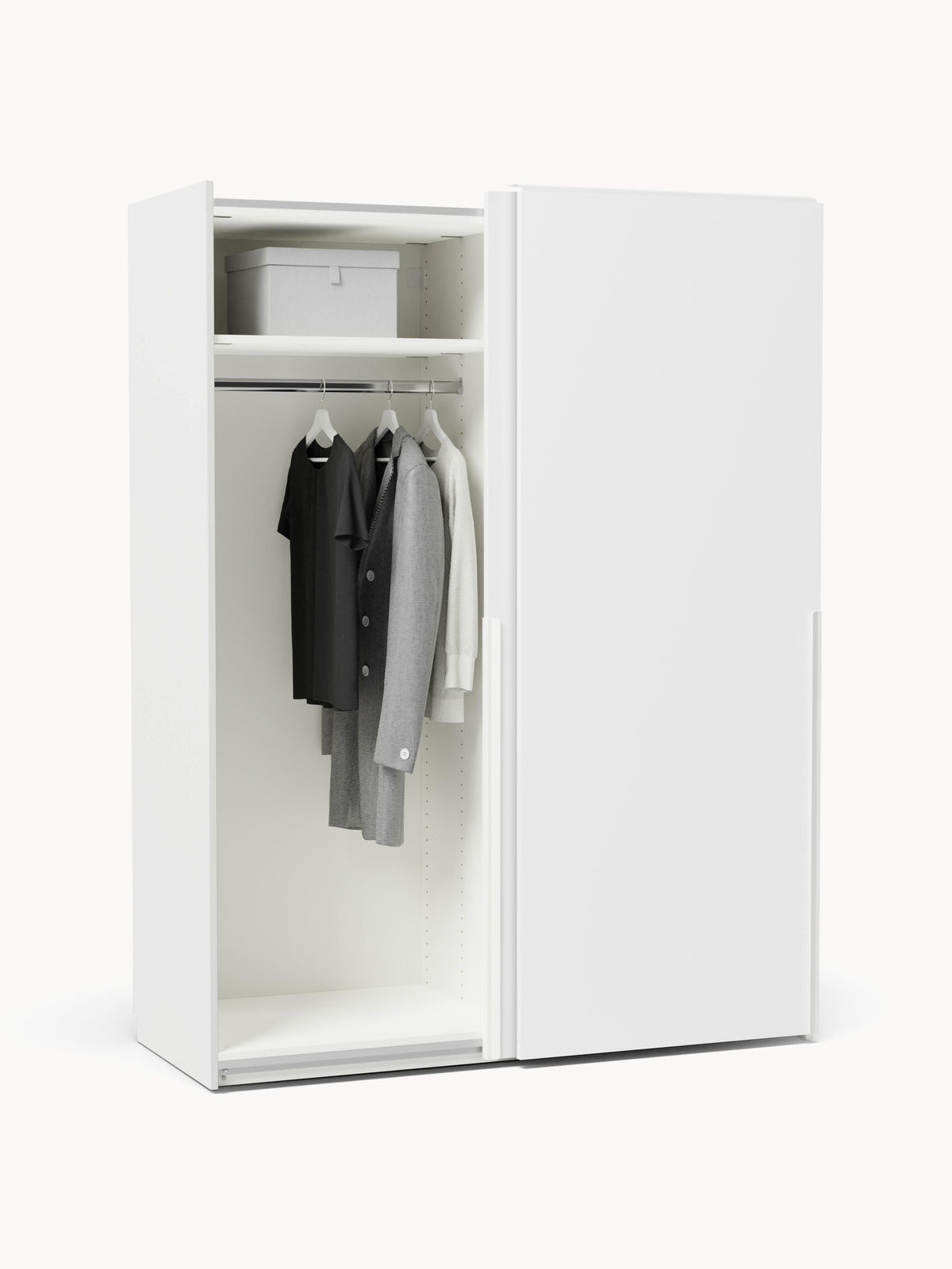 Leon Modular Sliding Door Wardrobe, 150 cm Wide, in various sizes