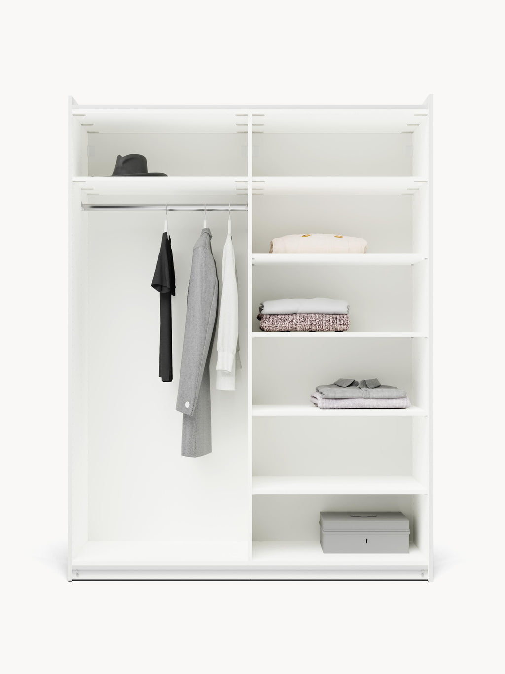 Leon Modular Sliding Door Wardrobe, 150 cm Wide, in various sizes