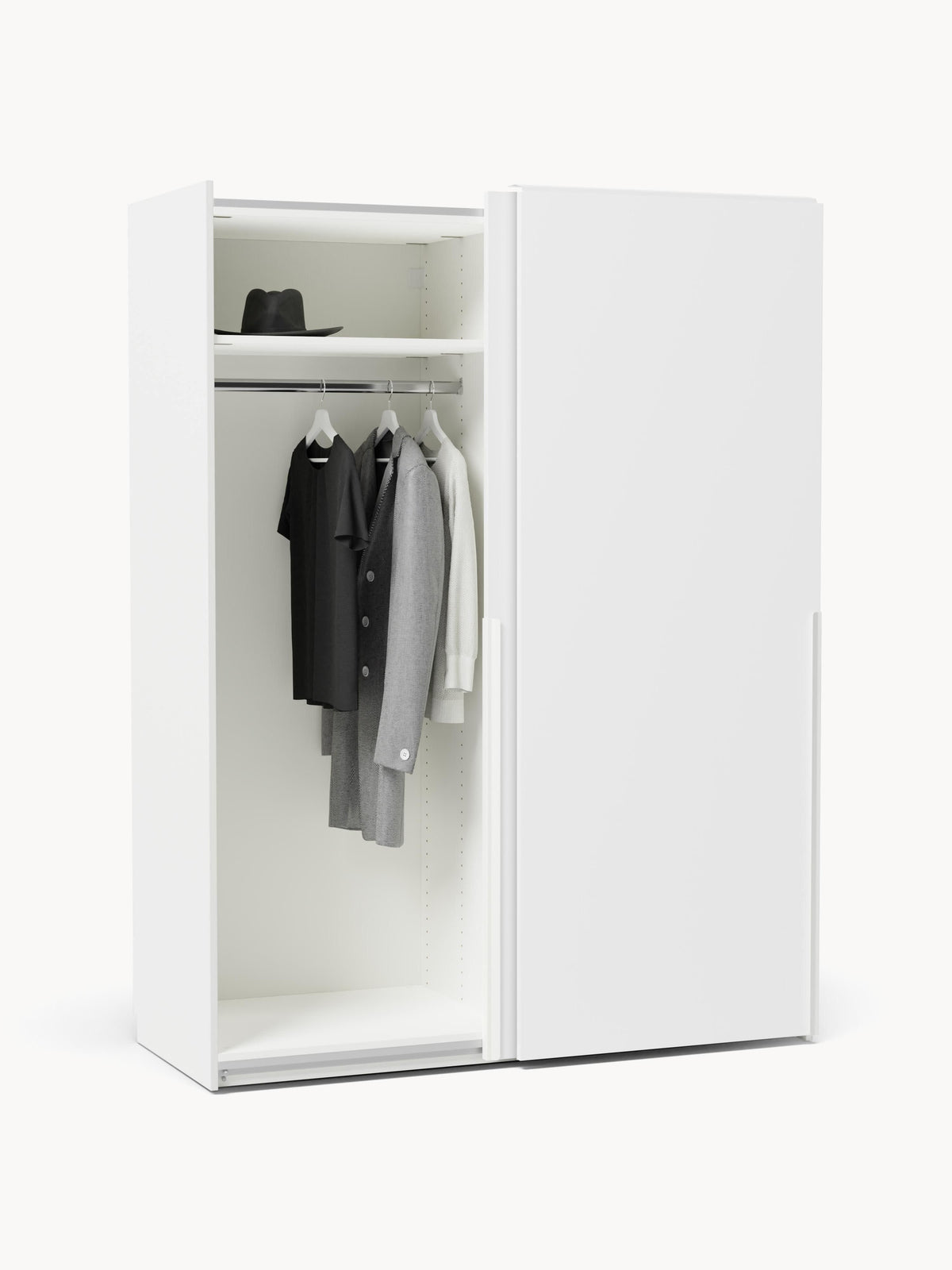 Leon Modular Sliding Door Wardrobe, 150 cm Wide, in various sizes