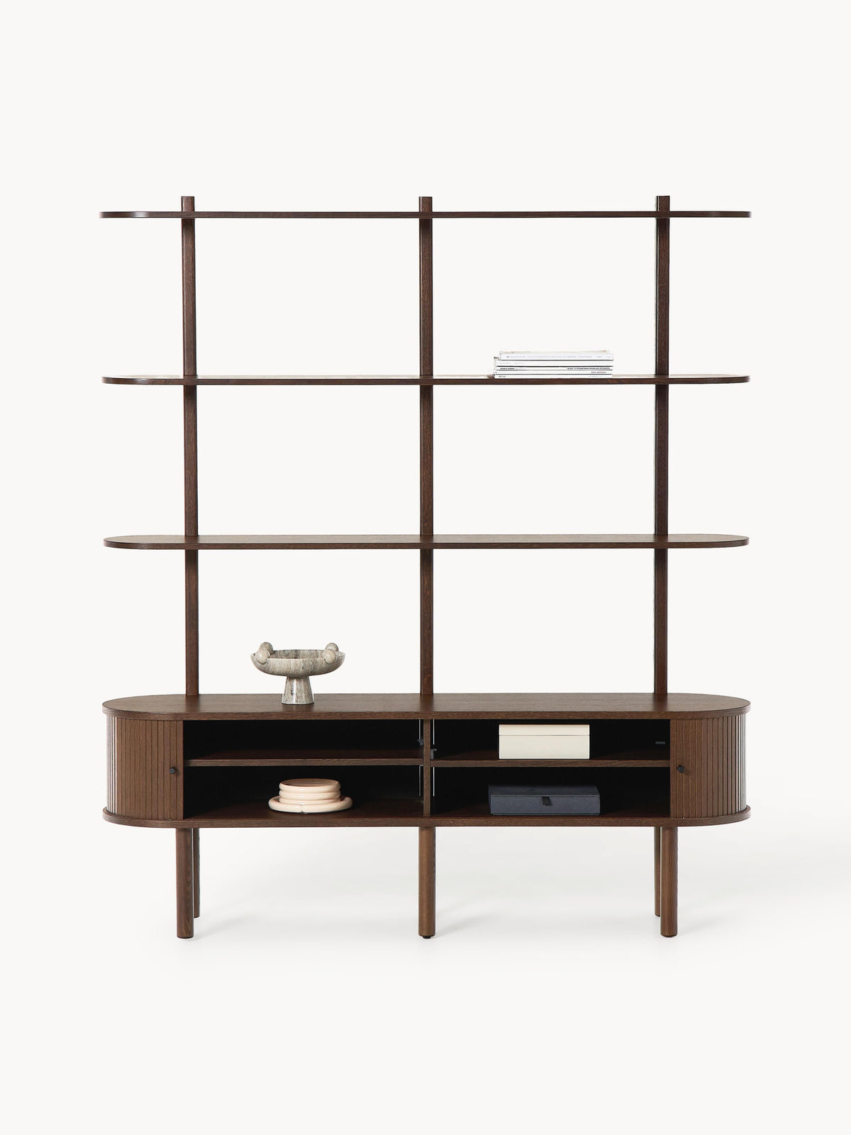 Calary Shelving Unit with Fluted Front