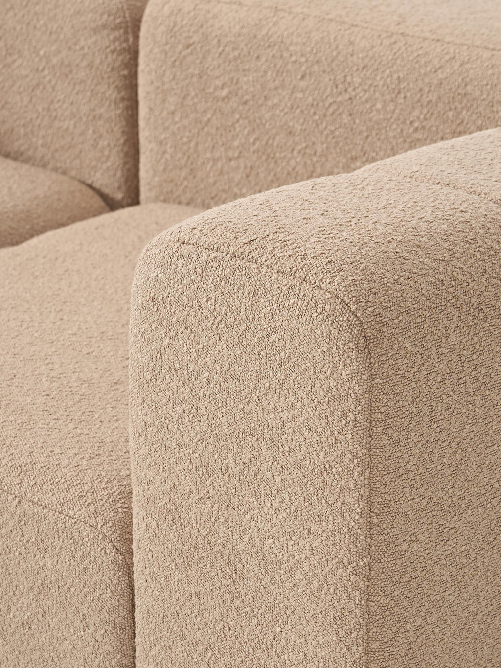 Lena Bouclé Modular Sofa (2-seater) with Ottoman (left/right)