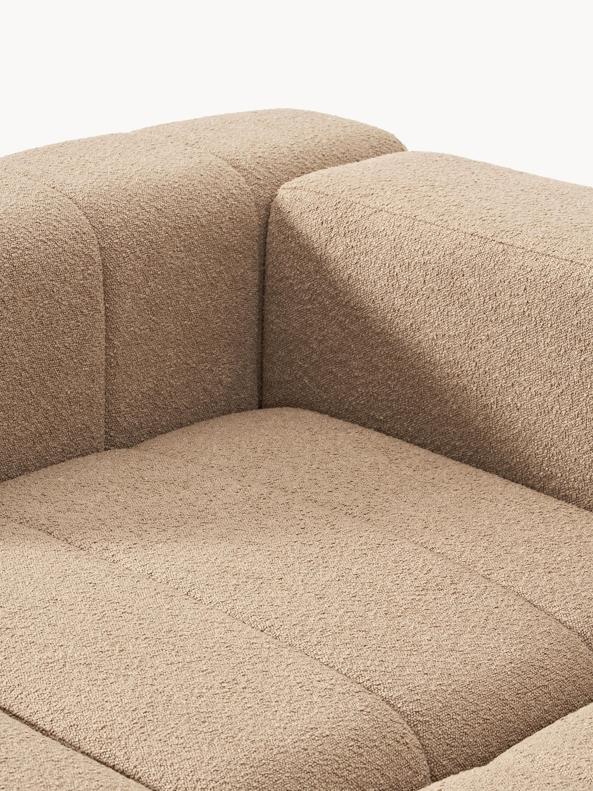Lena Bouclé Modular Sofa (2-seater) with Ottoman (left/right)