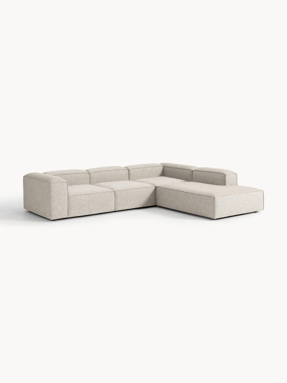 Lennon Linen Blend Modular Corner Sofa (4-seater)