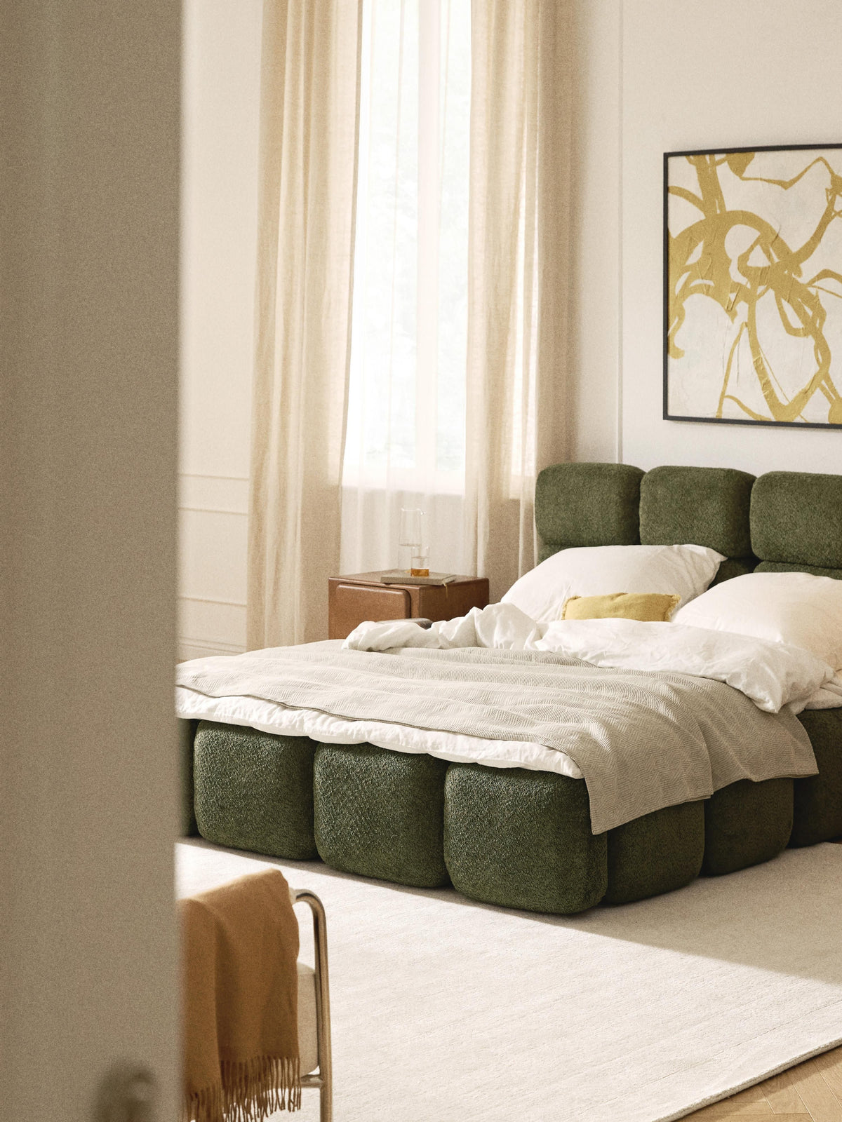 Tayla Upholstered Teddy Bouclé Bed