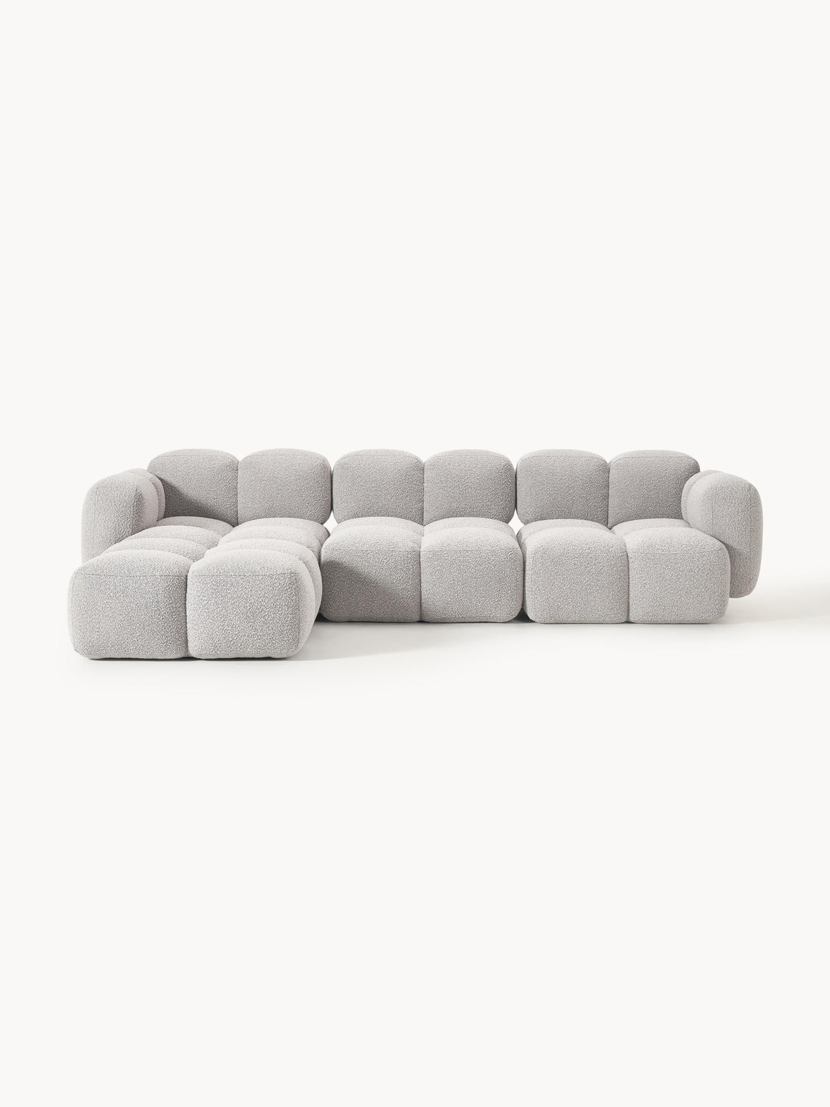 Gallery image 1 - Bouclé Modular Sofa Tayla (4-seater) with Ottoman (left/right)