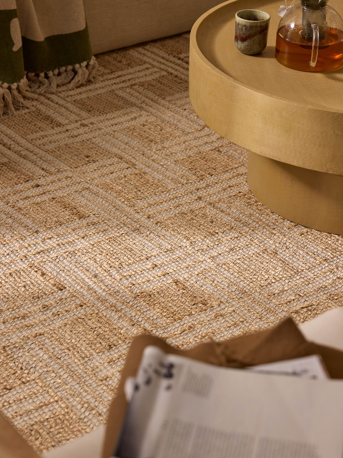 Almir Handwoven Jute Rug with Fringes