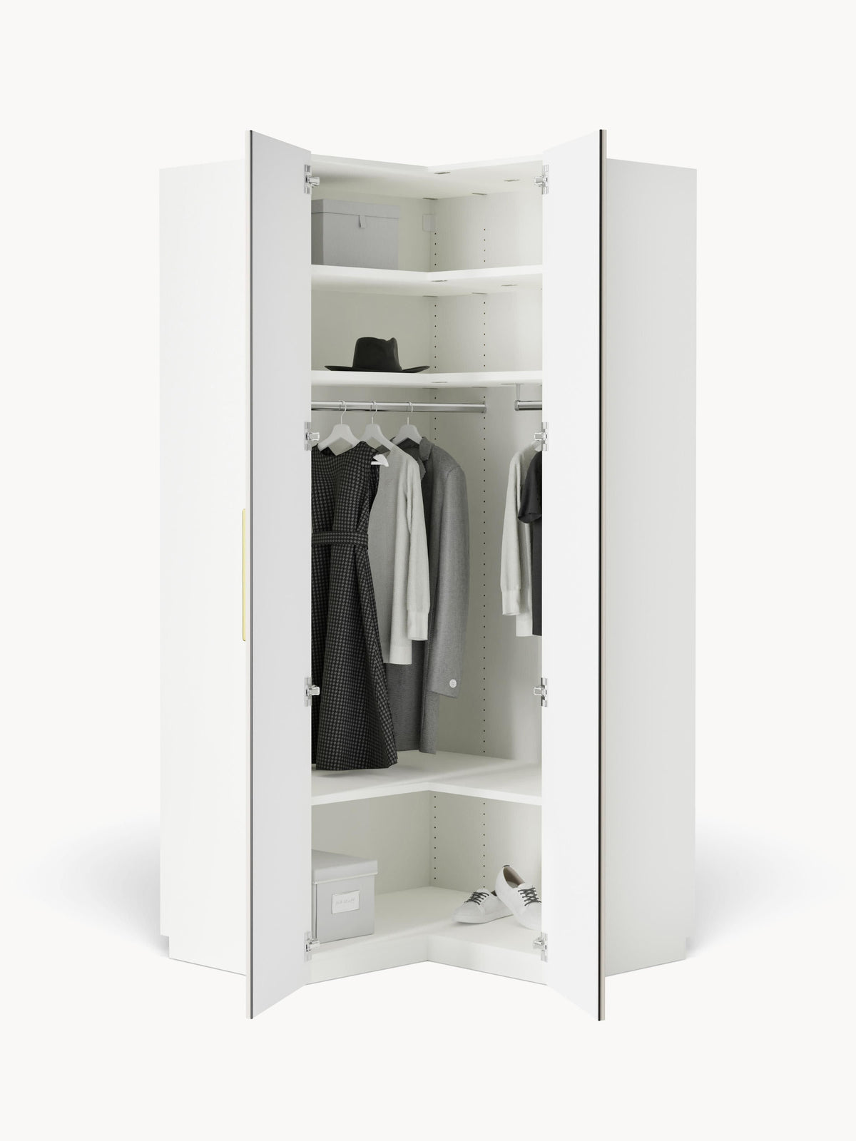 Simone Modular Corner Wardrobe, 115 cm Wide
