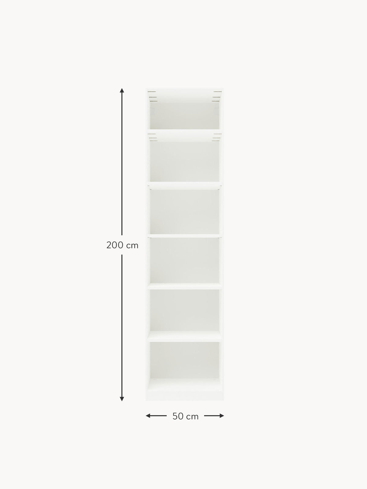 Charlotte Modular Hinged Door Wardrobe, 50 cm Wide, in various sizes