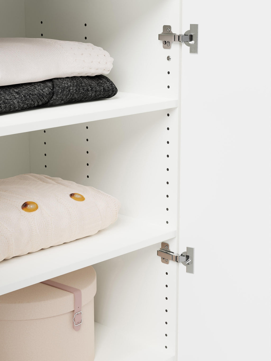 Charlotte Modular Hinged Door Wardrobe, 50 cm Wide, in various sizes