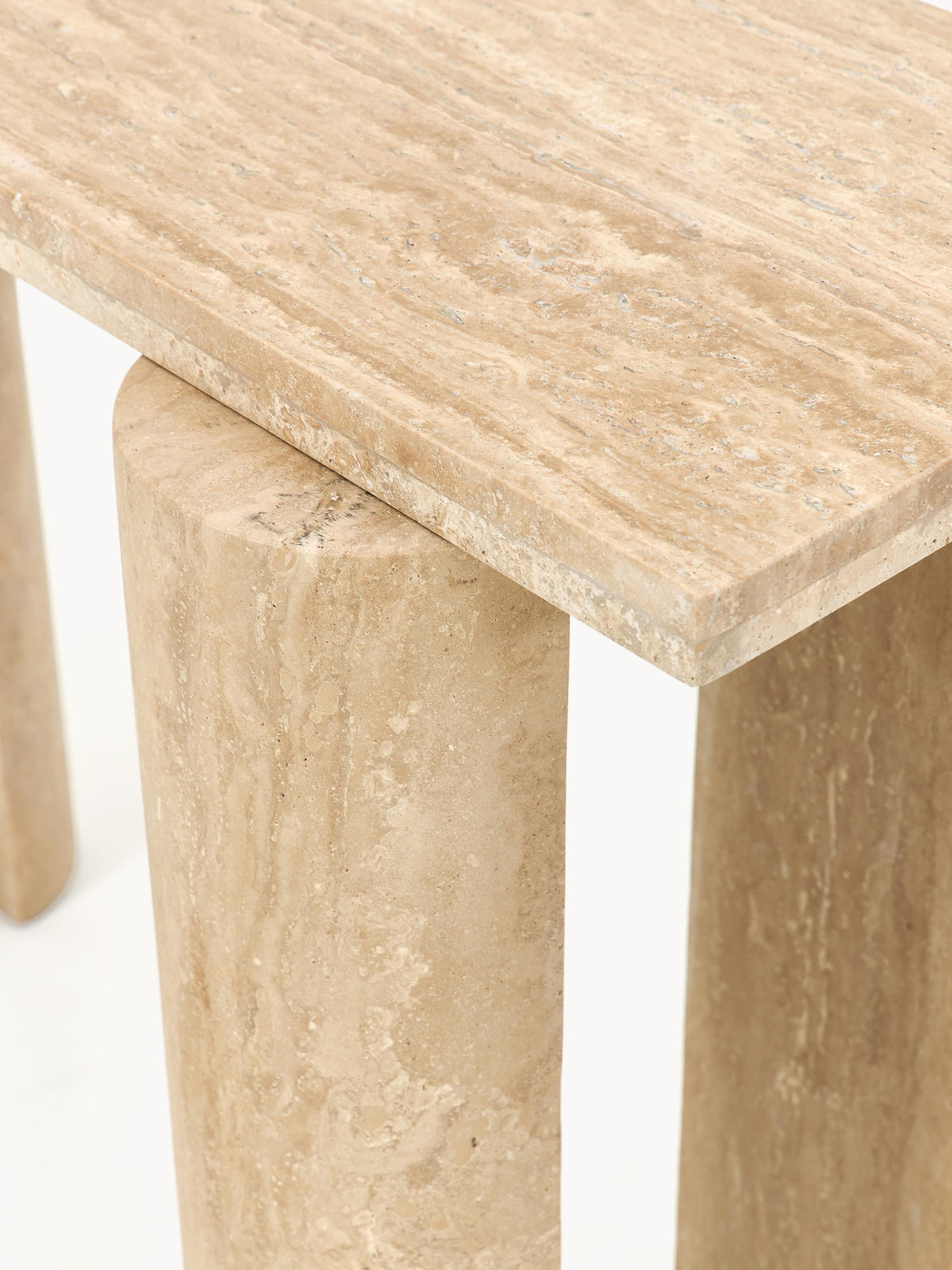 Disa Travertine Console Table