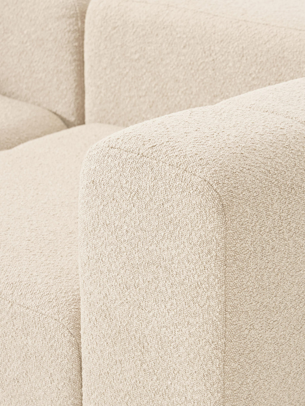 Lena Bouclé Modular Sofa (4-seater) with Ottoman (left/right)