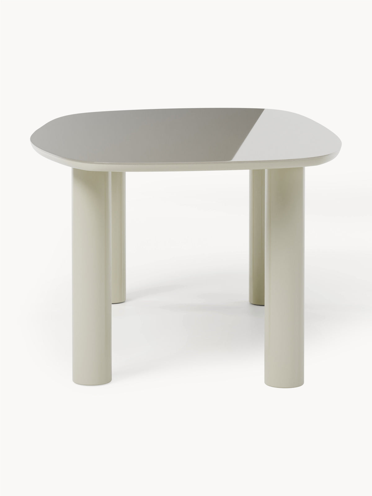 Beni Organic Dining Table with Glass Top, 200 x 110 cm