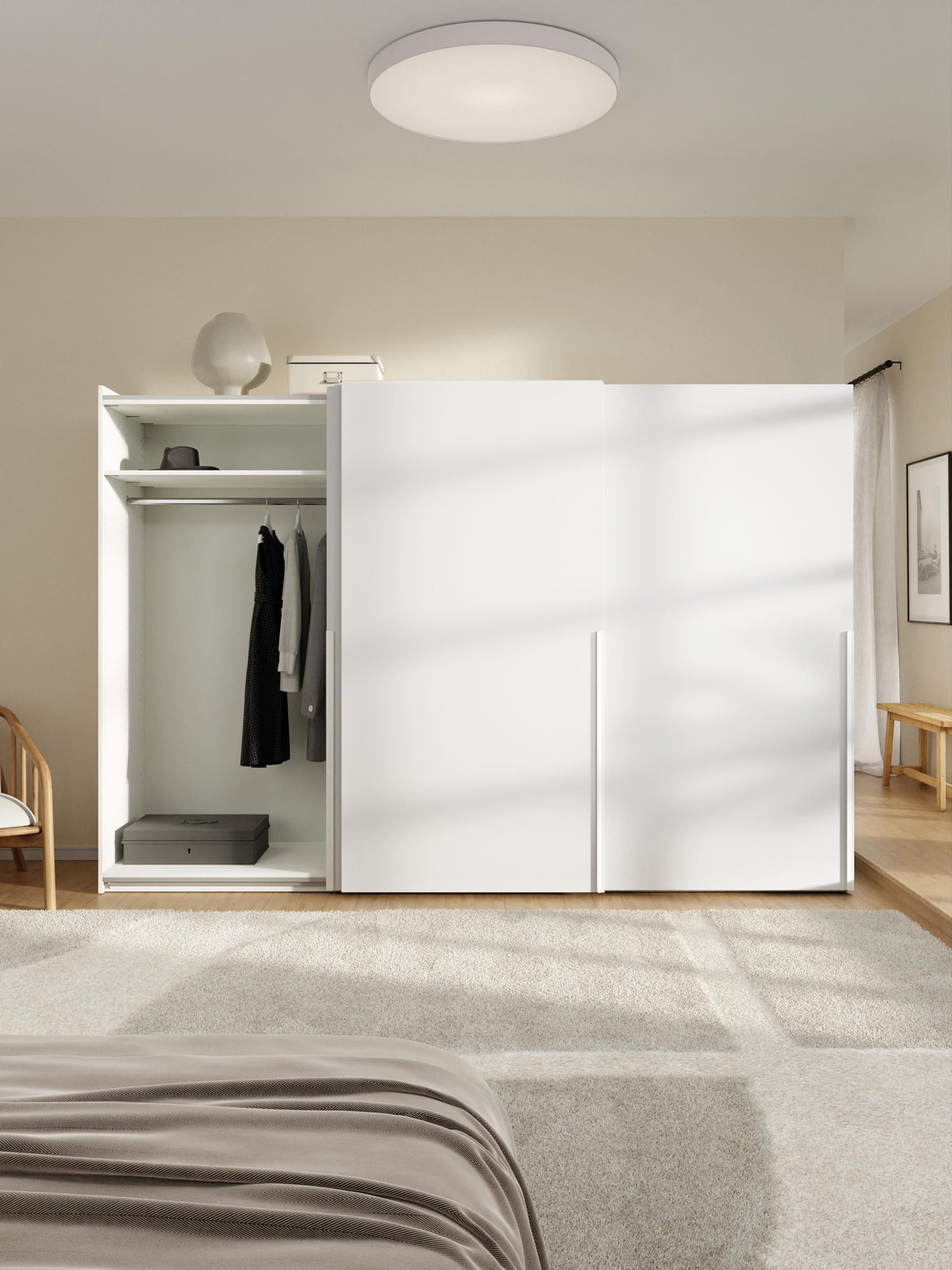 Leon Modular Sliding Door Wardrobe, 300 cm Wide, in various sizes