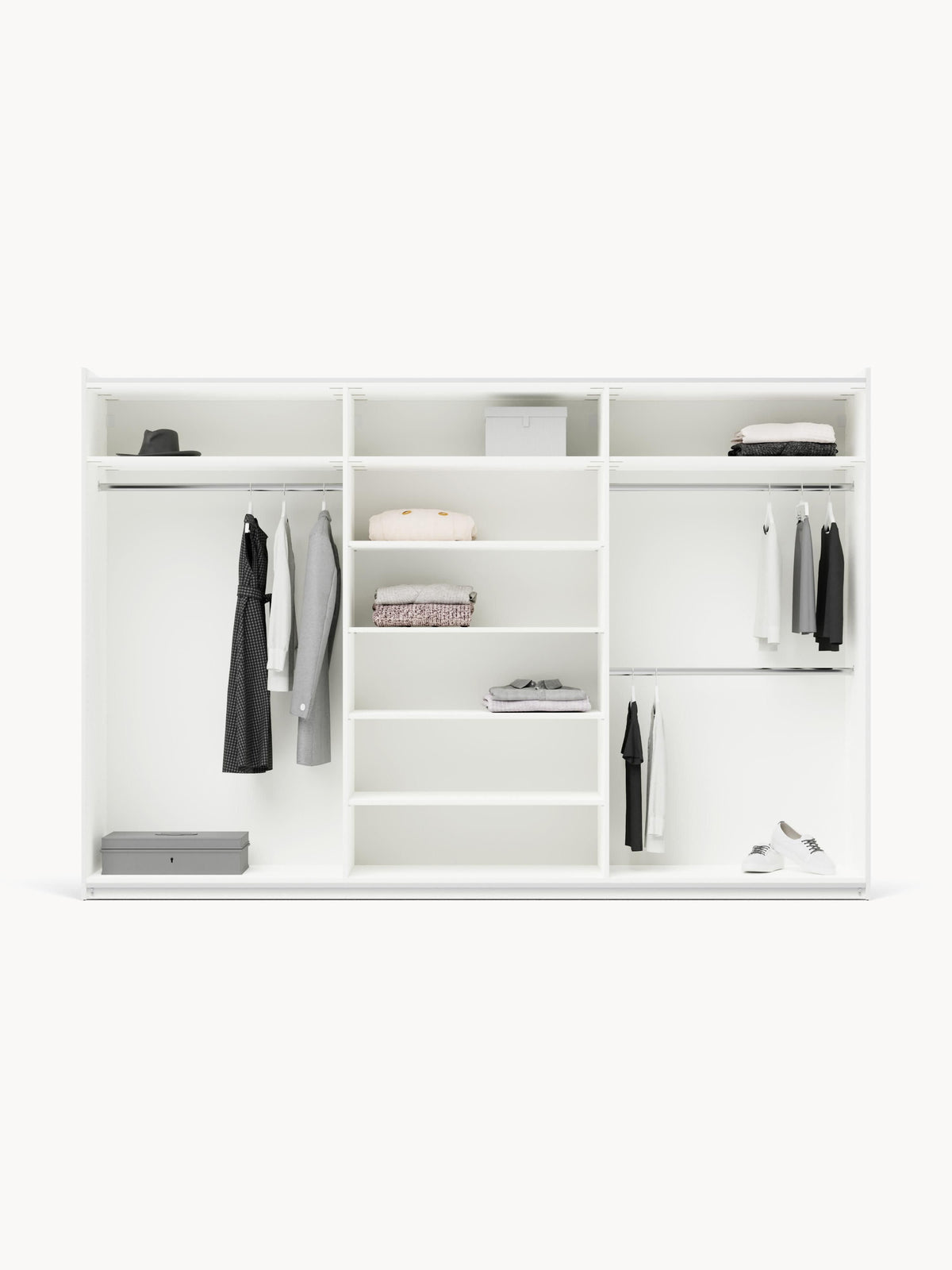 Leon Modular Sliding Door Wardrobe, 300 cm Wide, in various sizes