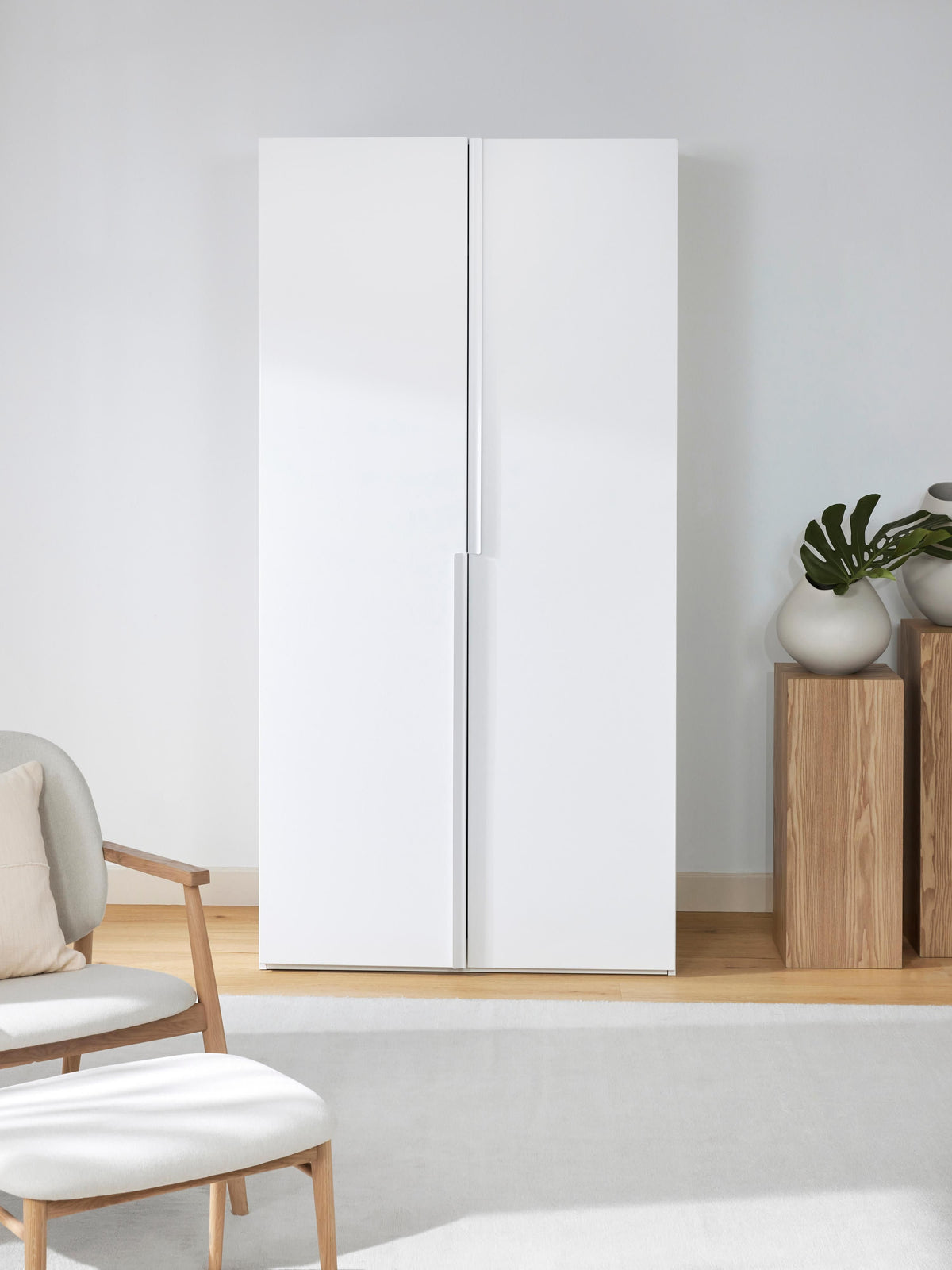 Leon Modular Hinged Door Wardrobe, 100 cm Wide, in various sizes