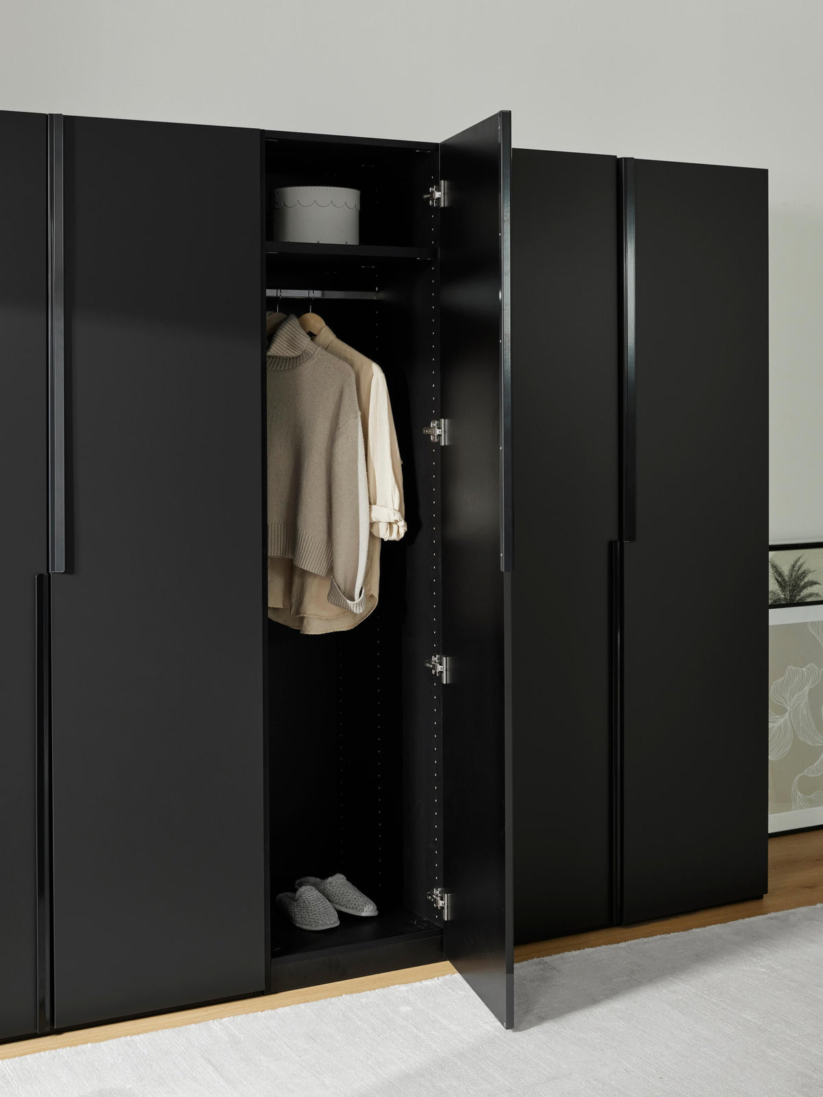 Leon Modular Hinged Door Wardrobe, 250 cm Wide, in various sizes