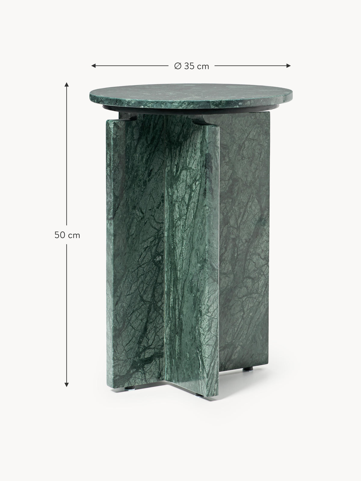 Marisa Round Marble Side Table
