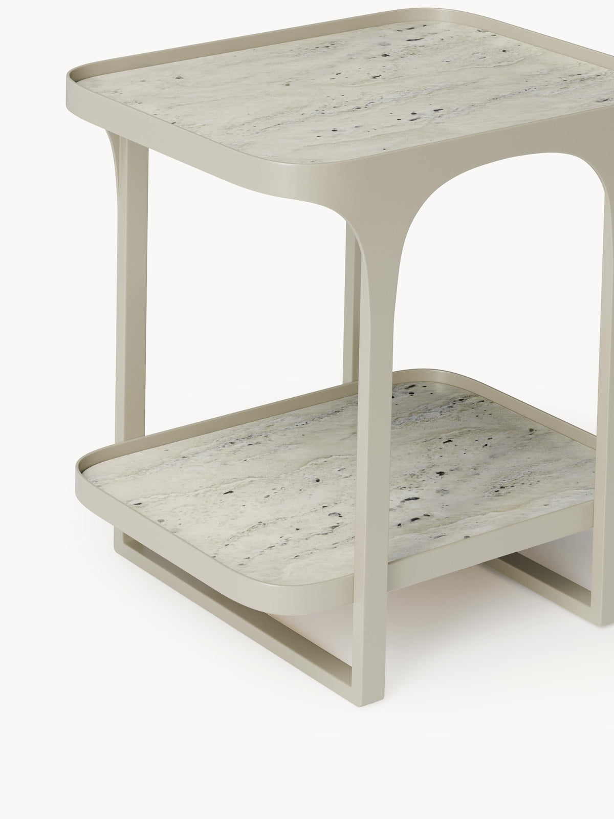Bella Travertine Effect Side Table