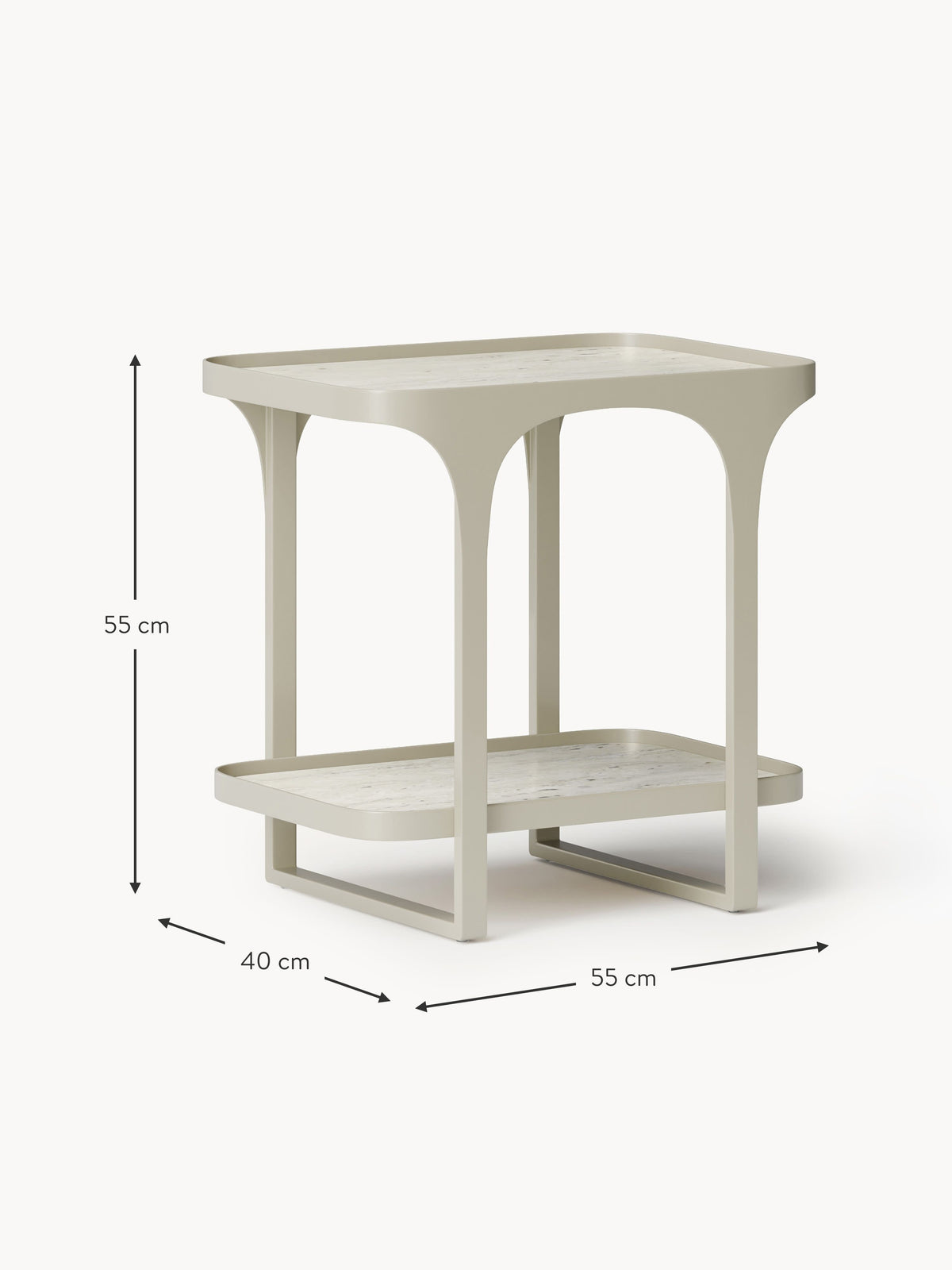 Bella Travertine Effect Side Table