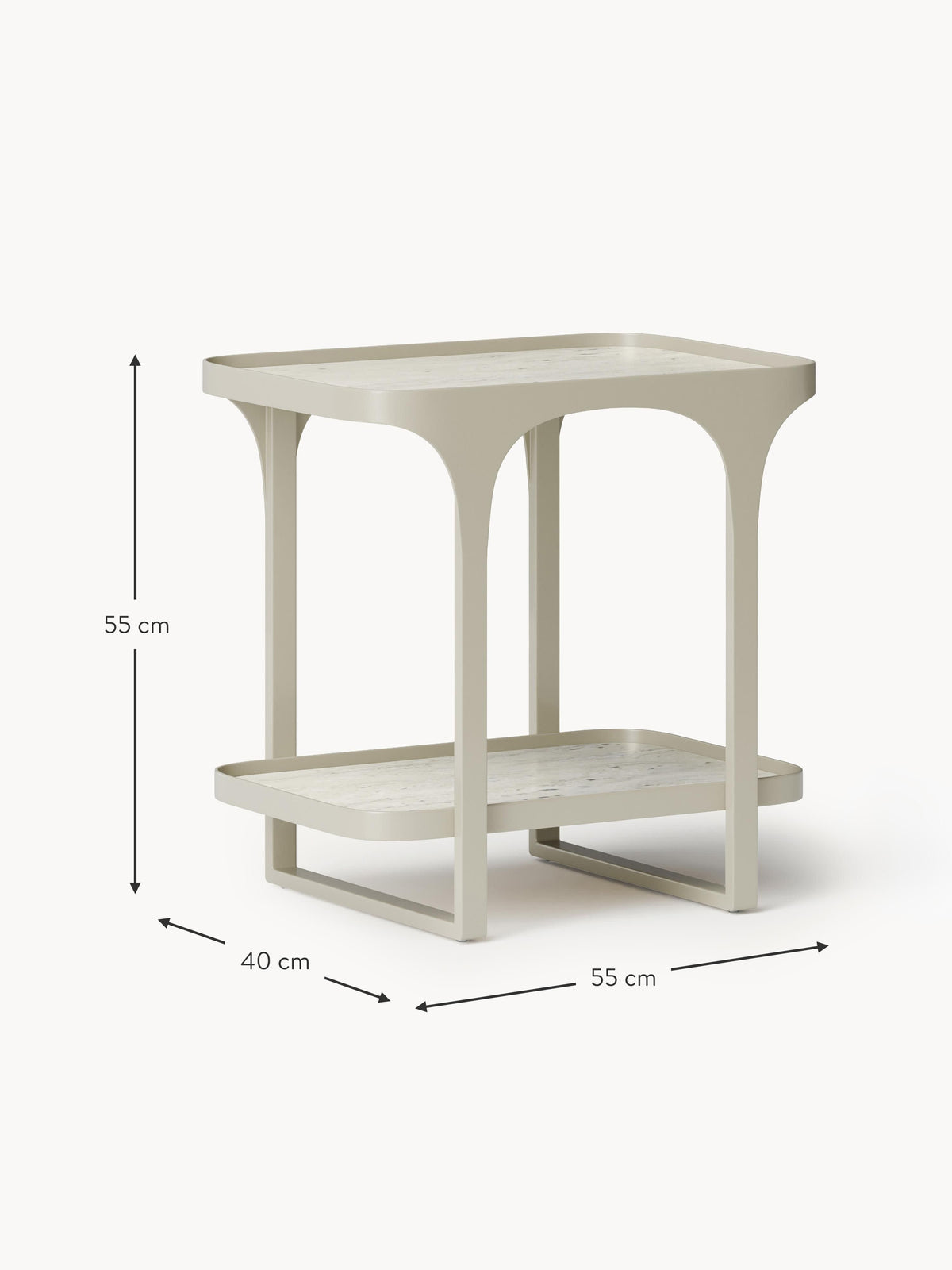 Bella Travertine Effect Side Table